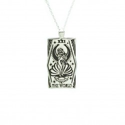 The World Tarot Card Necklace  The World Tarot Card Necklace